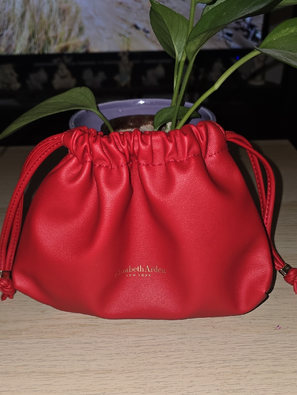 Elizabeth Arden Red Drawstring Pouch Bag